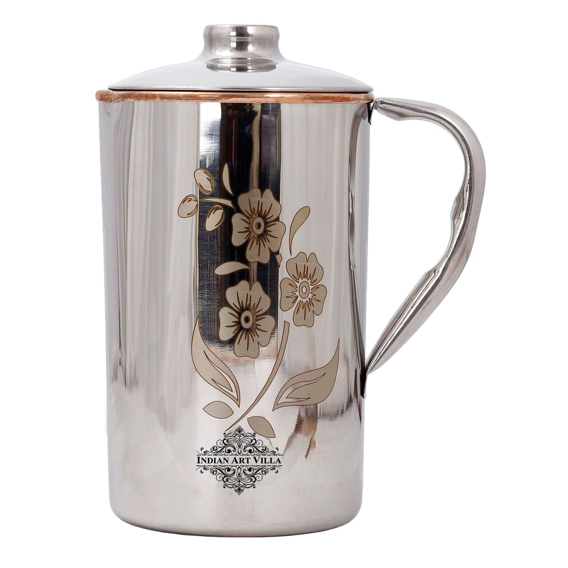 Pure Steel Copper Jug Luxury Design with Lid