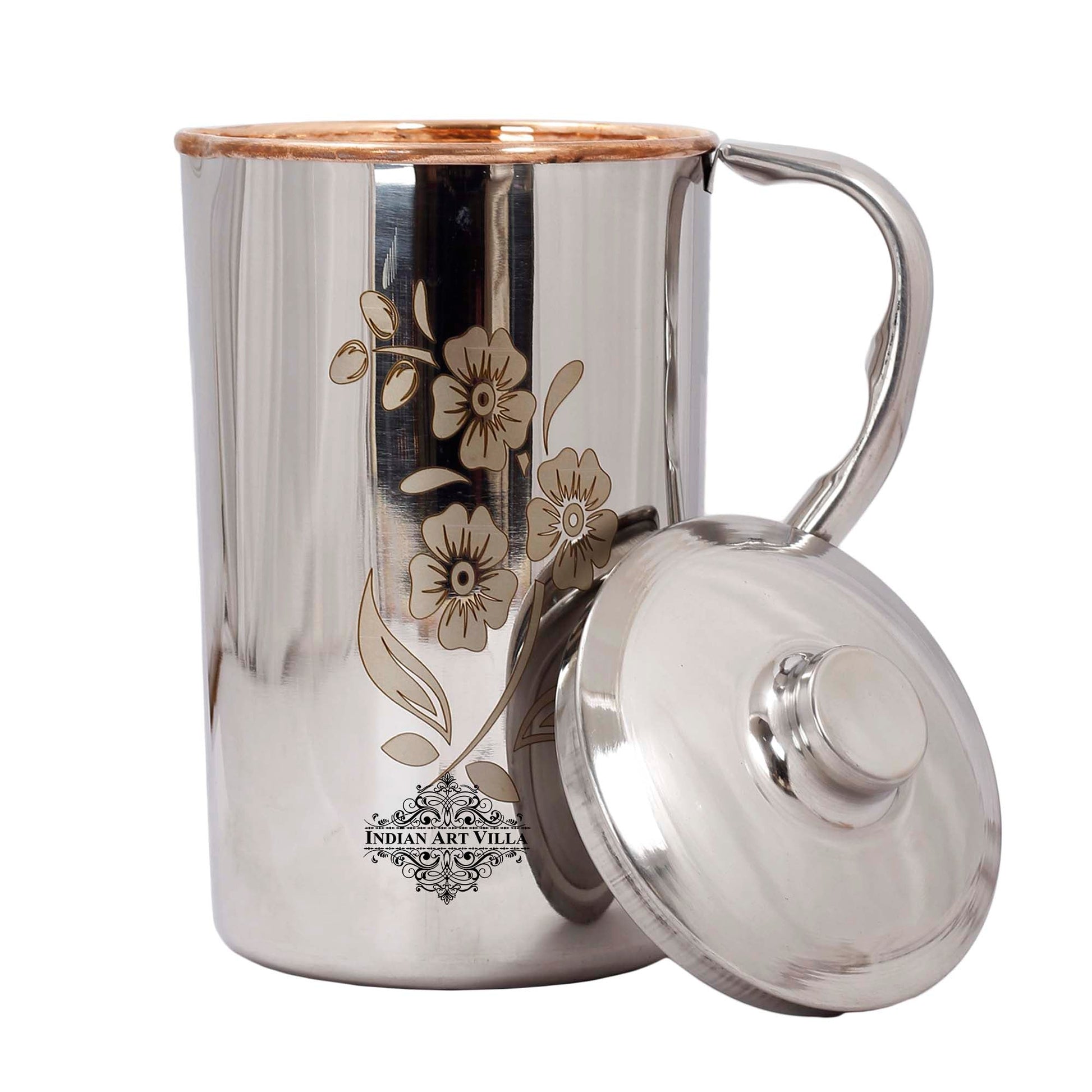 Pure Steel Copper Jug Luxury Design with Lid
