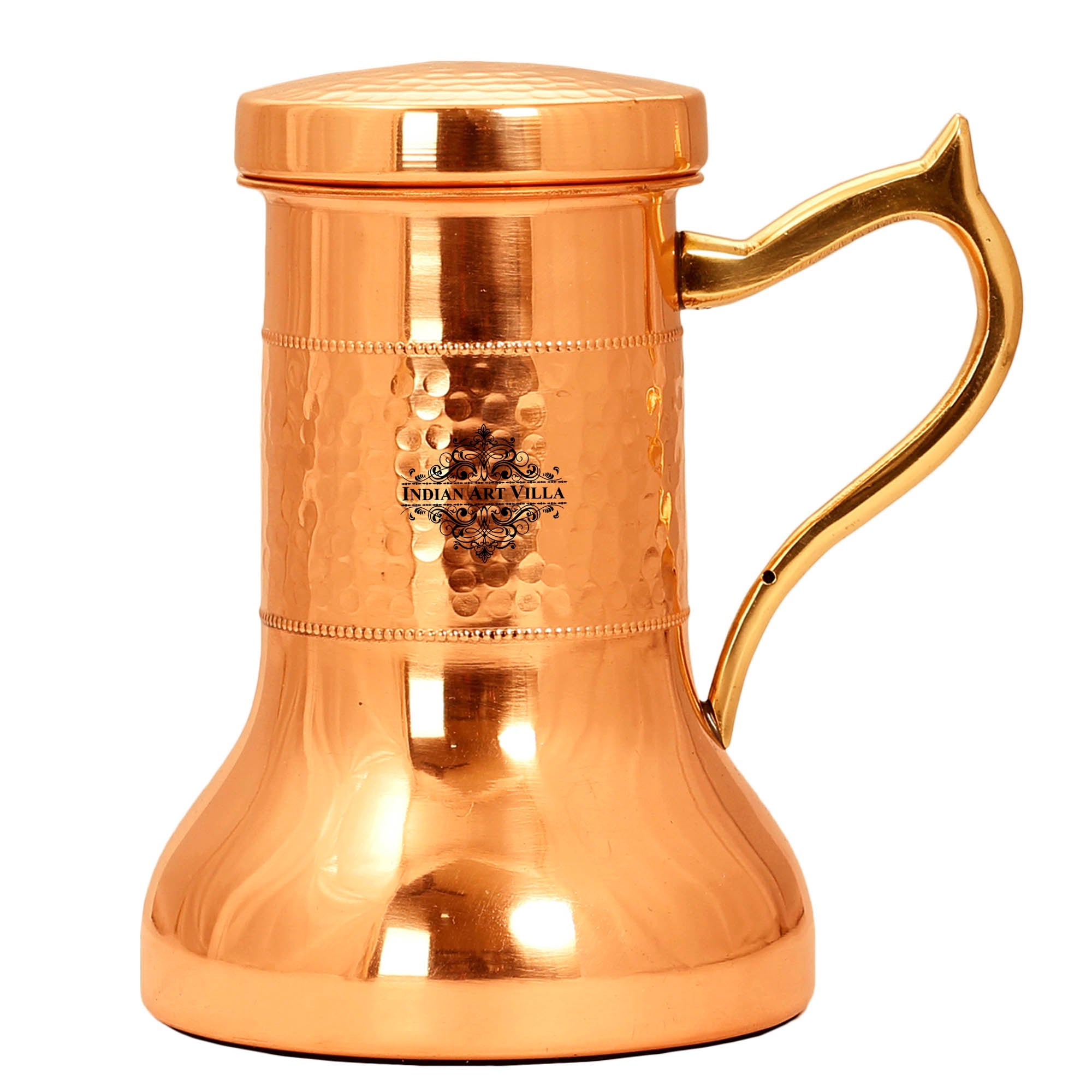 Pure Copper Smooth Hammered Design Lacquer Coated Bedroom Bottle