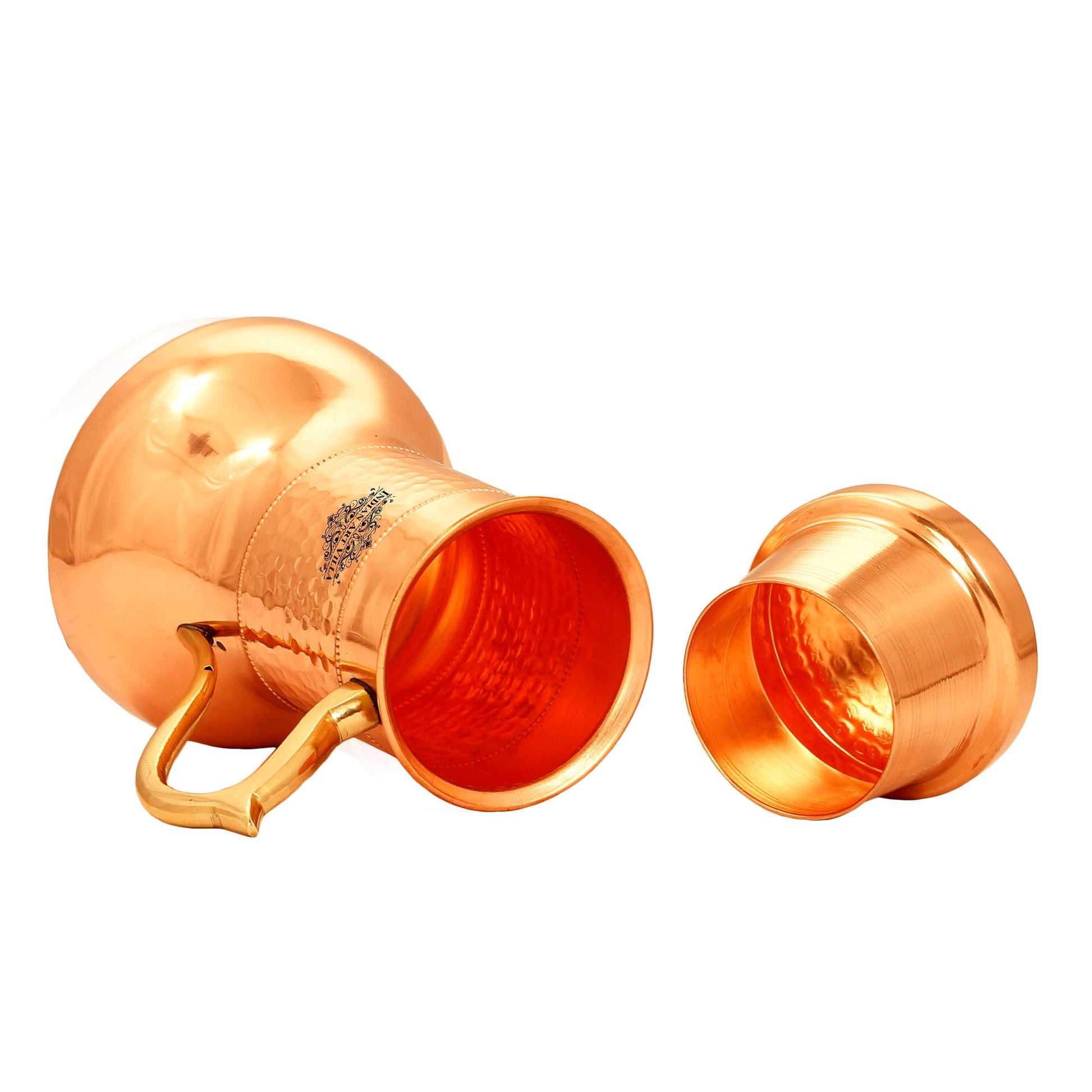 Pure Copper Smooth Hammered Design Lacquer Coated Bedroom Bottle