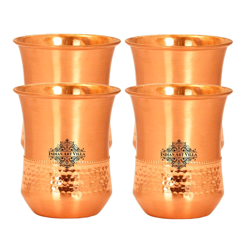 Pure Copper Hammered & Smooth Design Glass