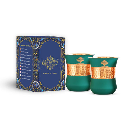 Pure Copper Half Silk Finish Glass – 300 ML