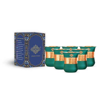 Pure Copper Half Silk Finish Glass – 300 ML