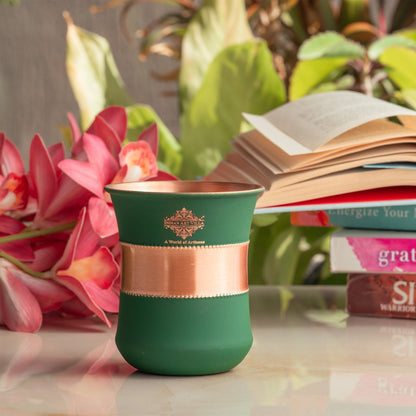 Pure Copper Half Silk Finish Glass – 300 ML