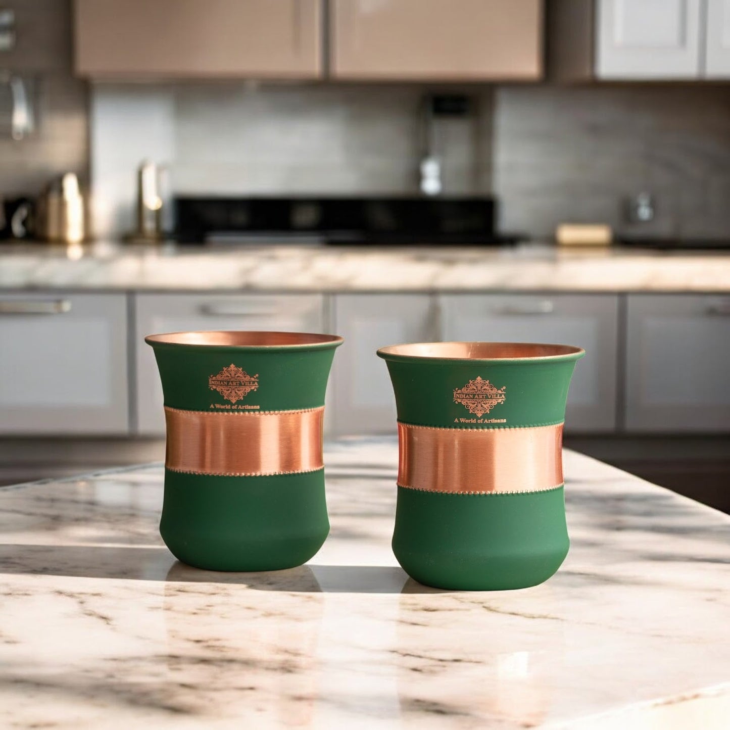 Pure Copper Half Silk Finish Glass – 300 ML