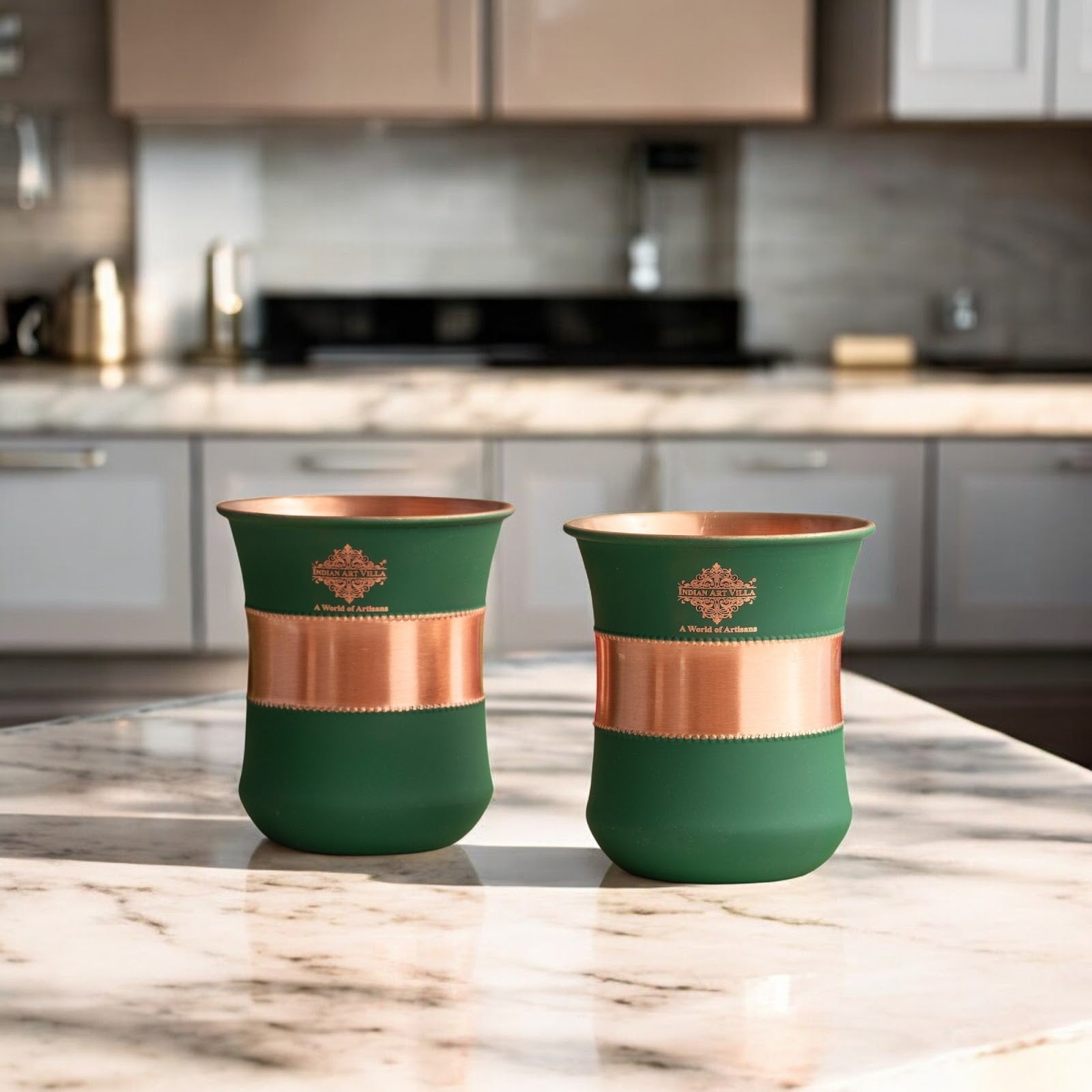 Pure Copper Half Silk Finish Glass – 300 ML