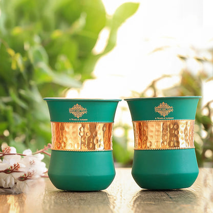 Pure Copper Half Silk Finish Glass – 300 ML