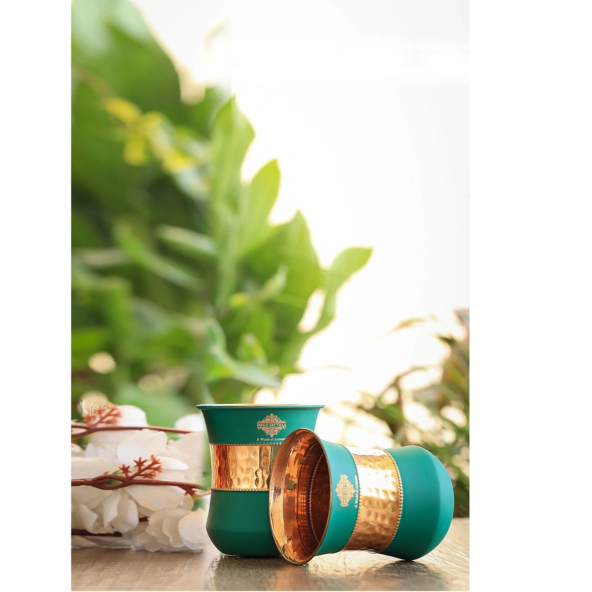 Pure Copper Half Silk Finish Glass – 300 ML