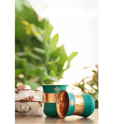 Pure Copper Half Silk Finish Glass – 300 ML