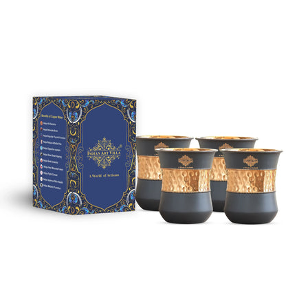 Pure Copper Half Silk Finish Glass – 300 ML