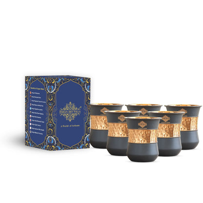 Pure Copper Half Silk Finish Glass – 300 ML