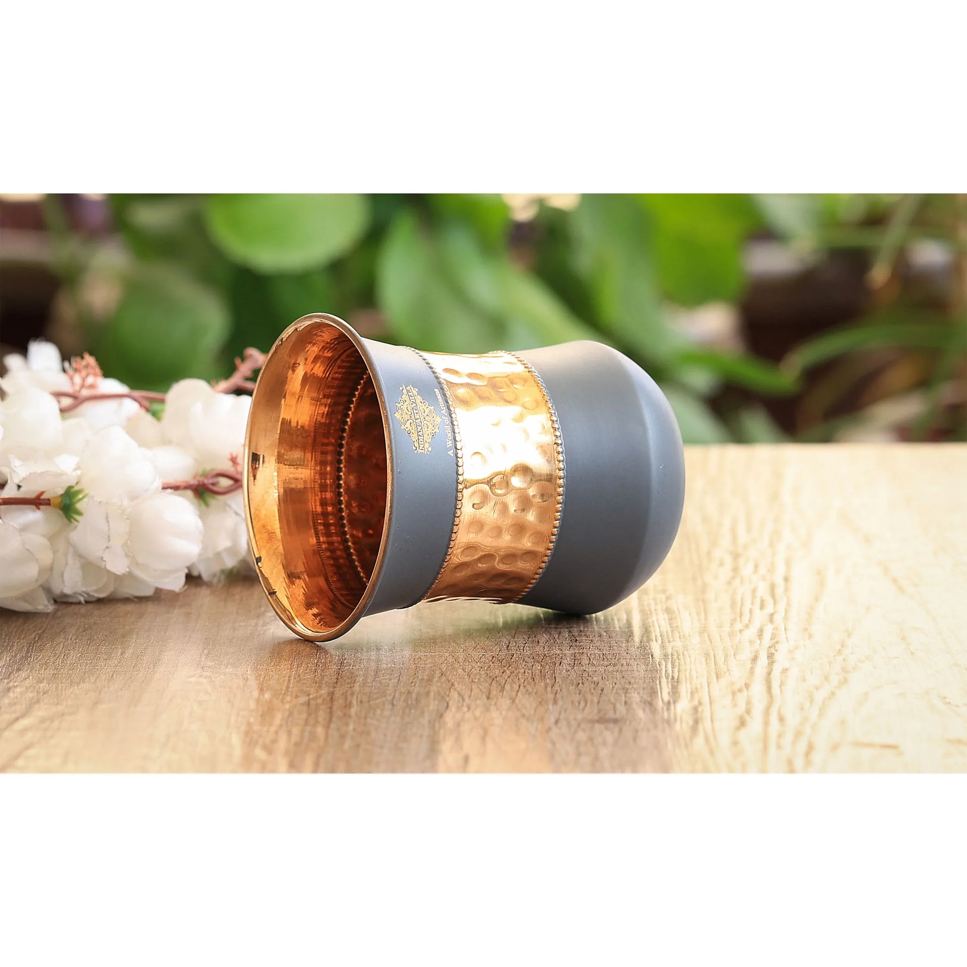 Pure Copper Half Silk Finish Glass – 300 ML