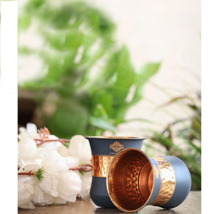 Pure Copper Half Silk Finish Glass – 300 ML