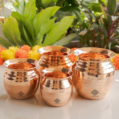 Pure Copper Copper Kalash / lota | Luxury Design | Shine Finish | Pujan Purpose