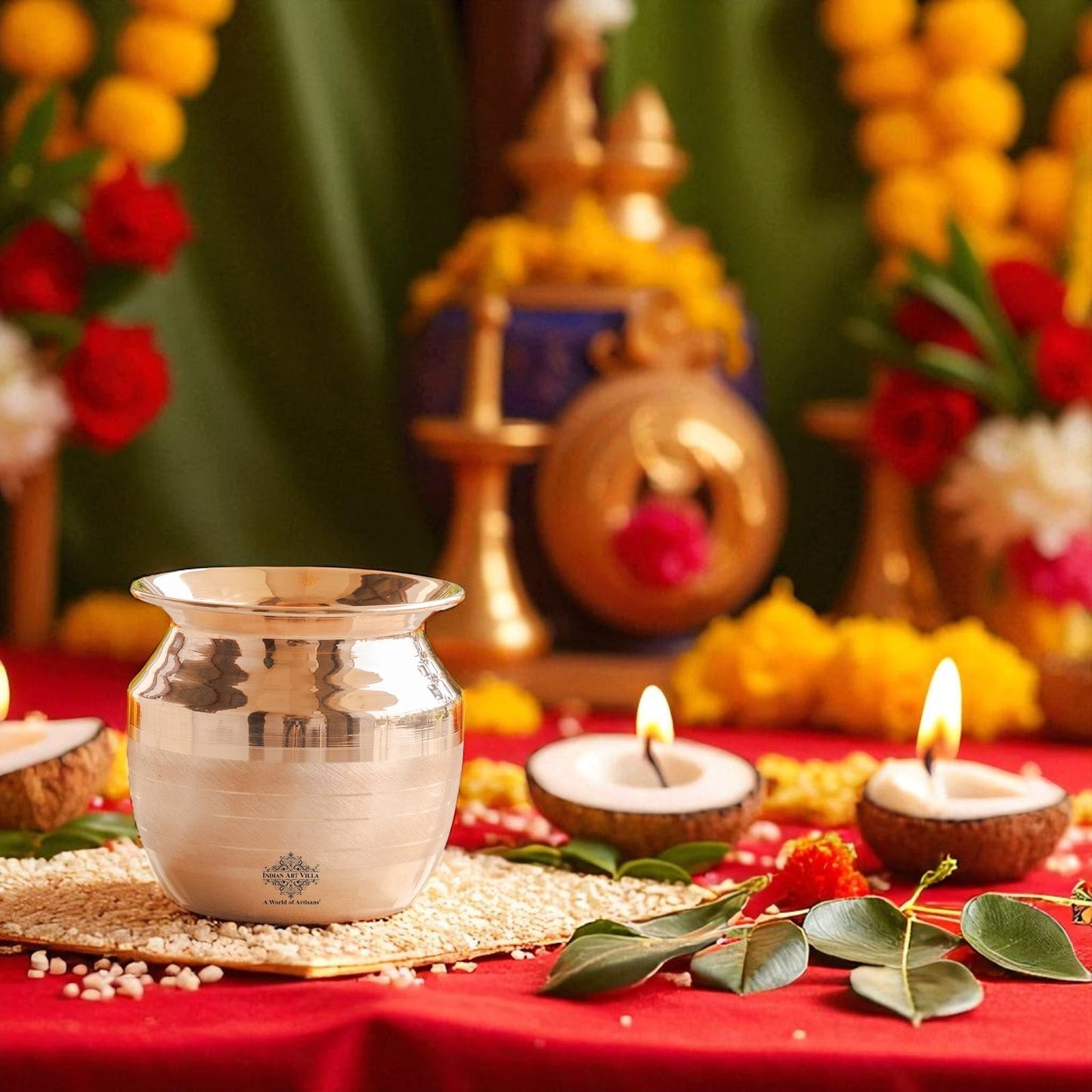 Pure Copper Copper Kalash / lota | Luxury Design | Shine Finish | Pujan Purpose