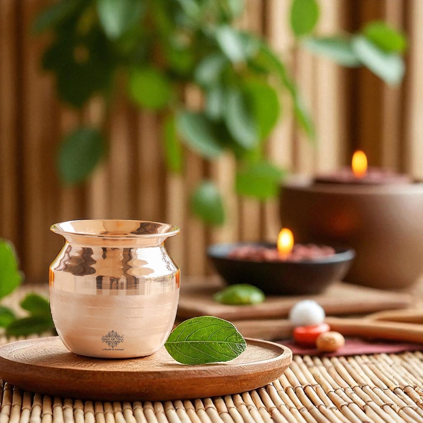 Pure Copper Copper Kalash / lota | Luxury Design | Shine Finish | Pujan Purpose