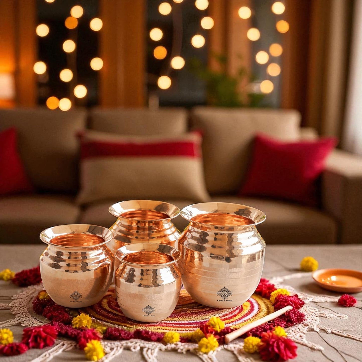 Pure Copper Copper Kalash / lota | Luxury Design | Shine Finish | Pujan Purpose