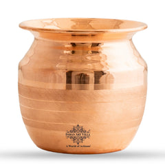 Pure Copper Copper Kalash / lota | Luxury Design | Shine Finish | Pujan Purpose