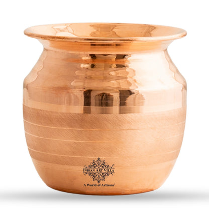 Pure Copper Copper Kalash / lota | Luxury Design | Shine Finish | Pujan Purpose