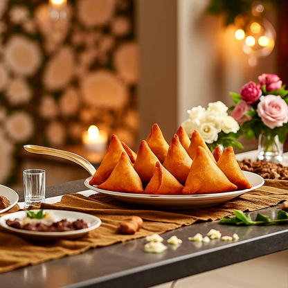 Steel Copper Serving Hammered Tawa Platter With Brass Handle, Home Hotel Rtaurant