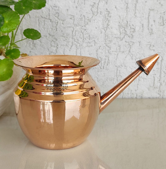 Pure Copper Handmade Ramjhara, NetiPot with Heavy Gauge used to Worship God