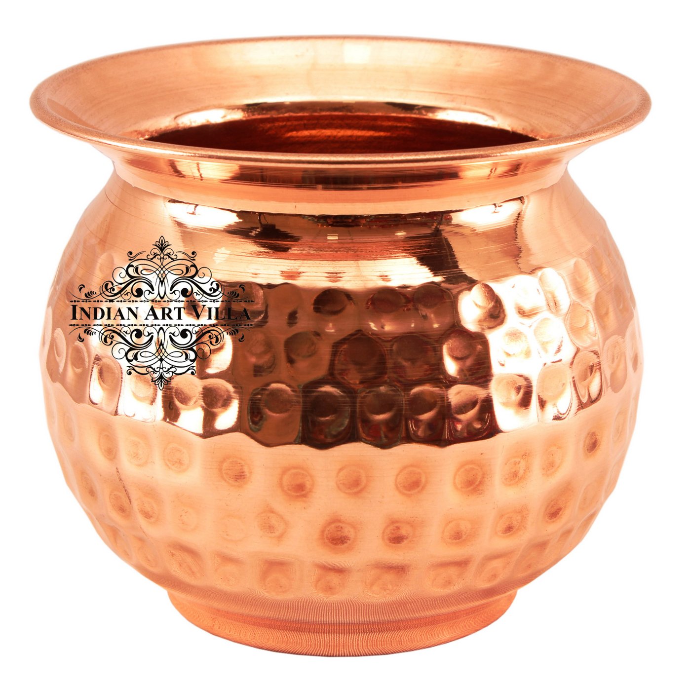 Pure Copper Hammered Design Lota\ Kalash, Spiritual Items, Pooja Item, Storage & Serving Water