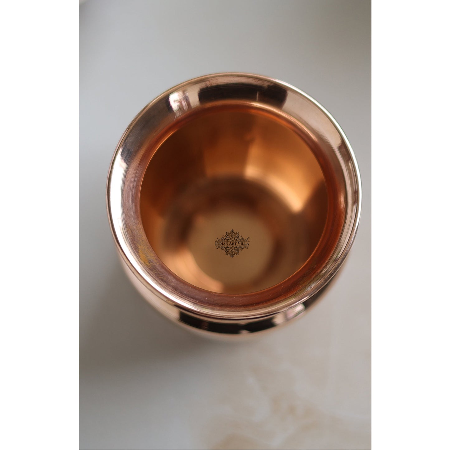 Pure Copper Lota\ Kalash With Wavy Neck Lining Design, Spiritual Items, Pooja Item, Storage & Serving Water