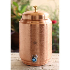 Pure Copper Water Pot with Tap & Stand 5 Liters