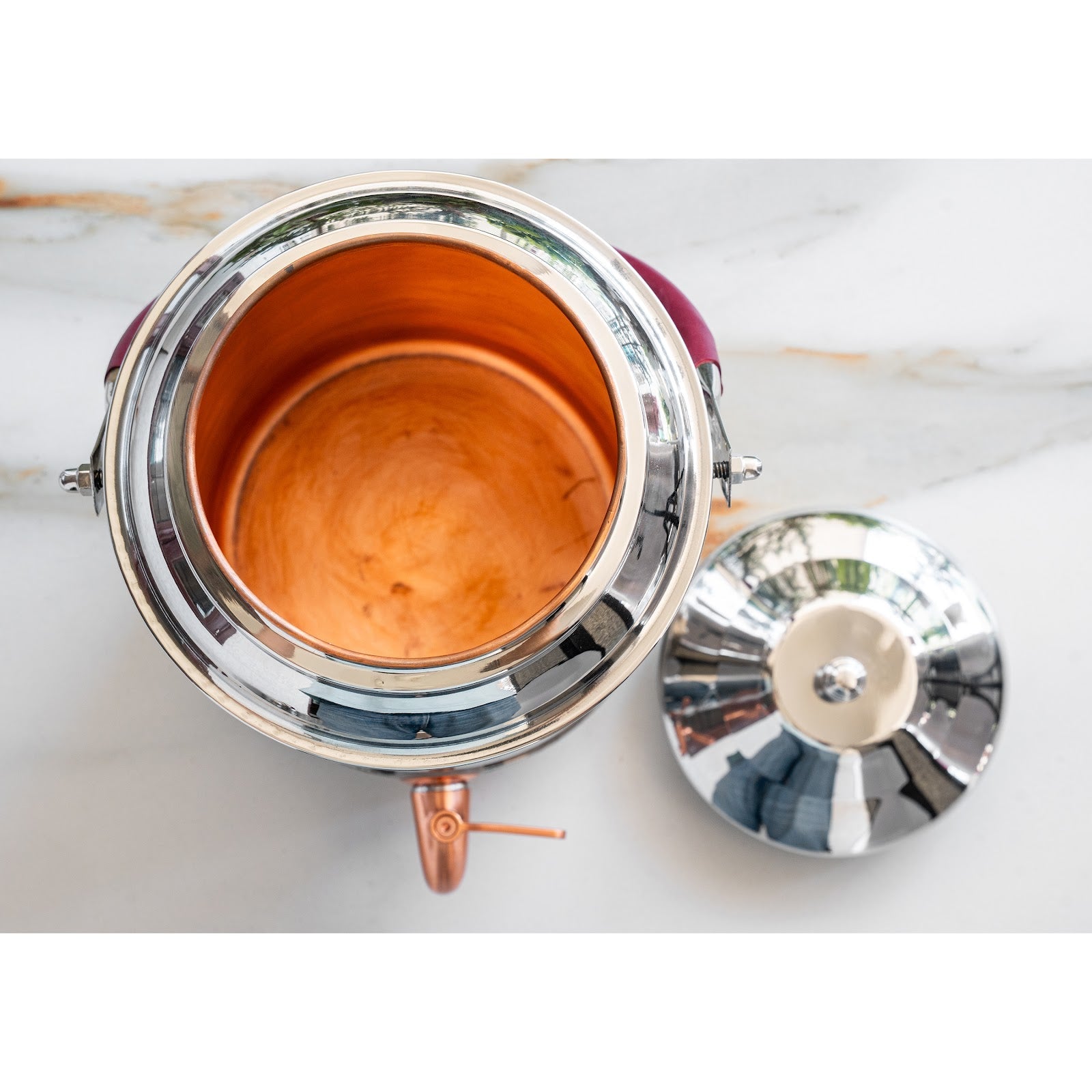 Steel Copper Water Pot with Tap & Handle -7000 ML