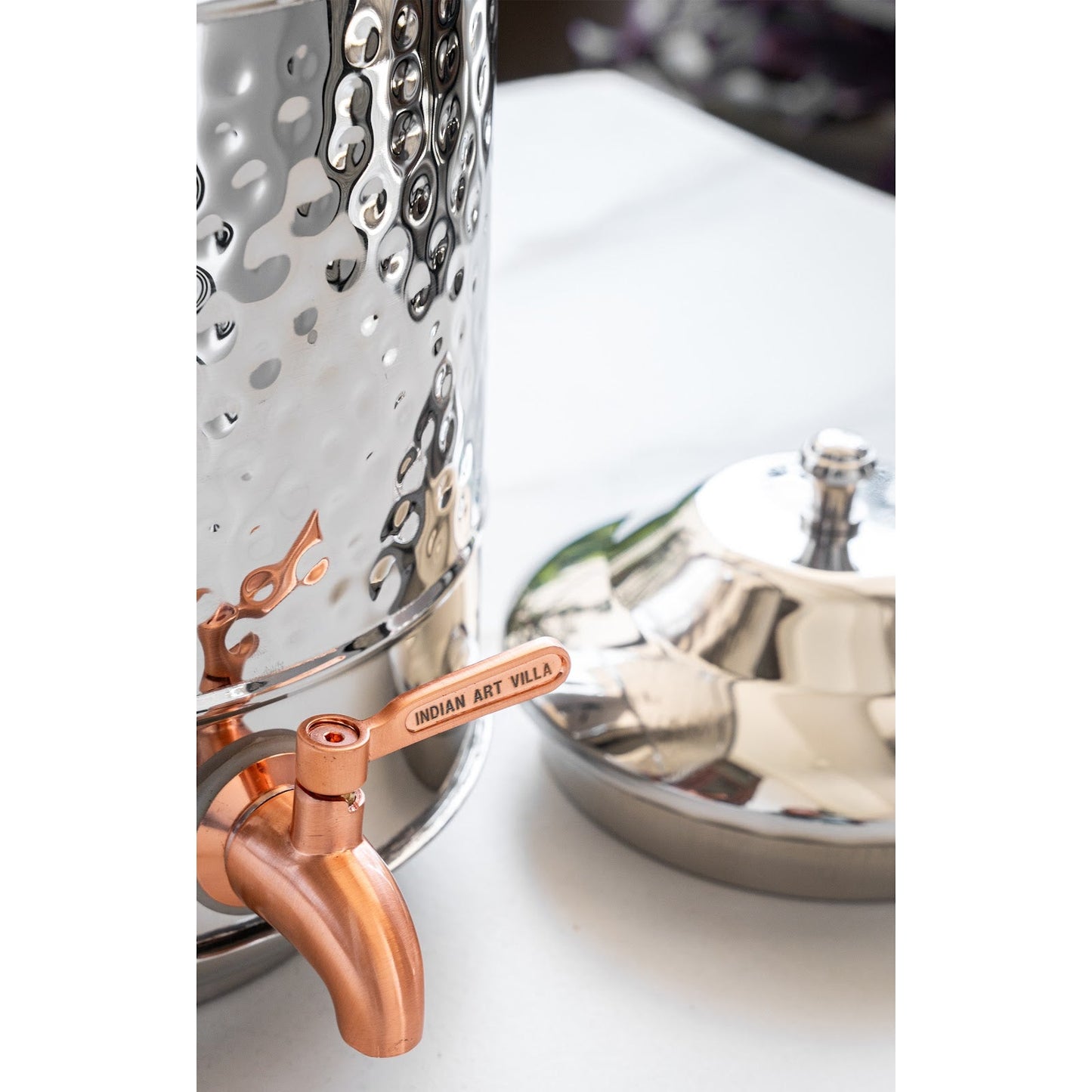 Steel Copper Water Pot with Tap & Handle -7000 ML