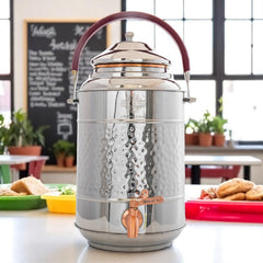 Steel Copper Water Pot with Tap & Handle -7000 ML