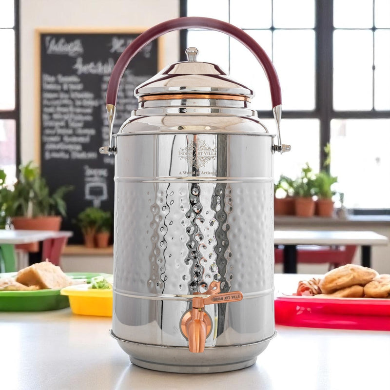 Steel Copper Water Pot with Tap & Handle -7000 ML