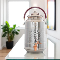 Steel Copper Water Pot with Tap & Handle -7000 ML