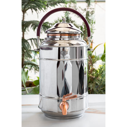 Steel Copper Water Pot with Tap & Handle -7000 ML
