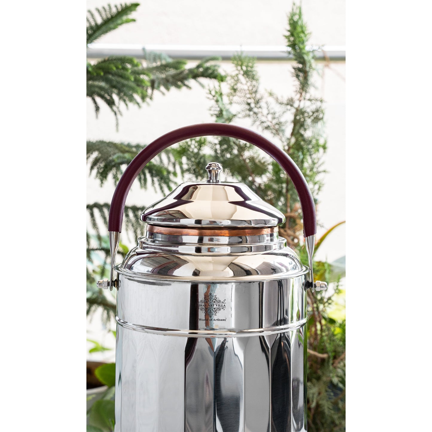 Steel Copper Water Pot with Tap & Handle -7000 ML