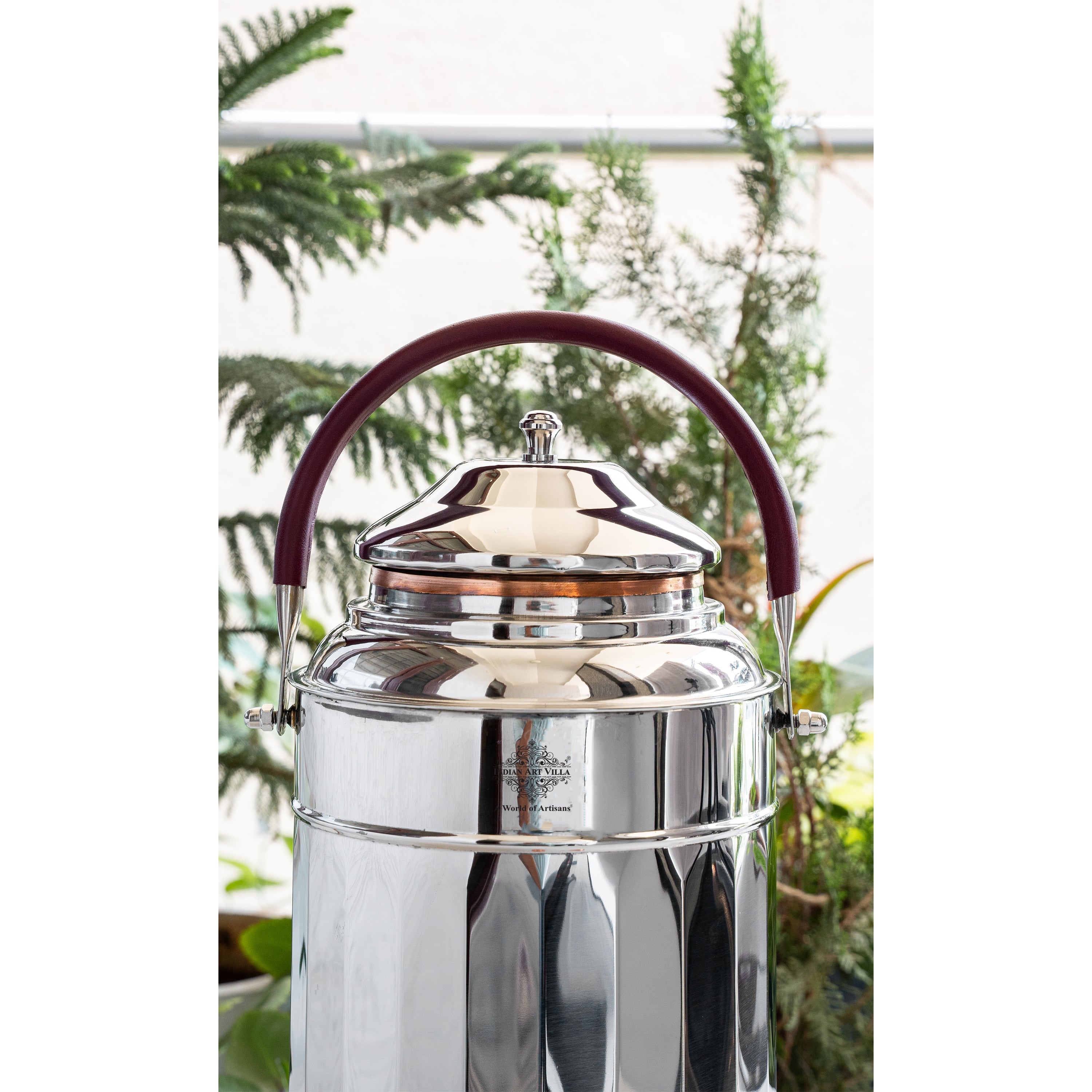 Steel Copper Water Pot with Tap & Handle -7000 ML