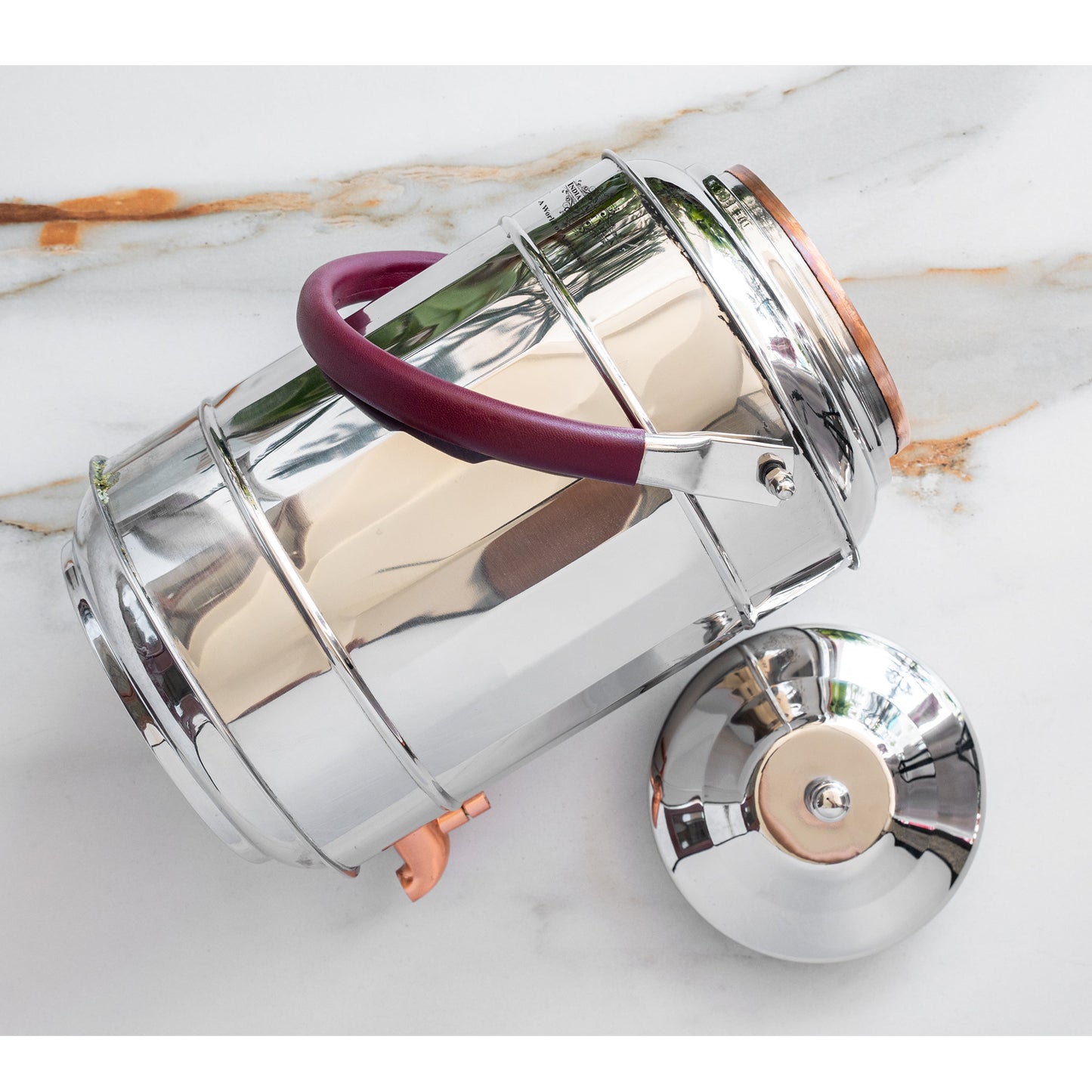 Steel Copper Water Pot with Tap & Handle -7000 ML