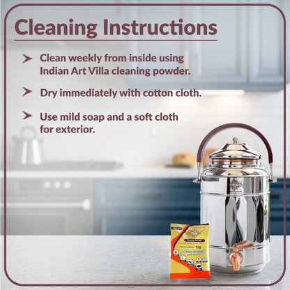 Steel Copper Water Pot with Tap & Handle -7000 ML