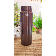 Pure Copper Bottle with Lacquer Coated Finish and Straight Shape