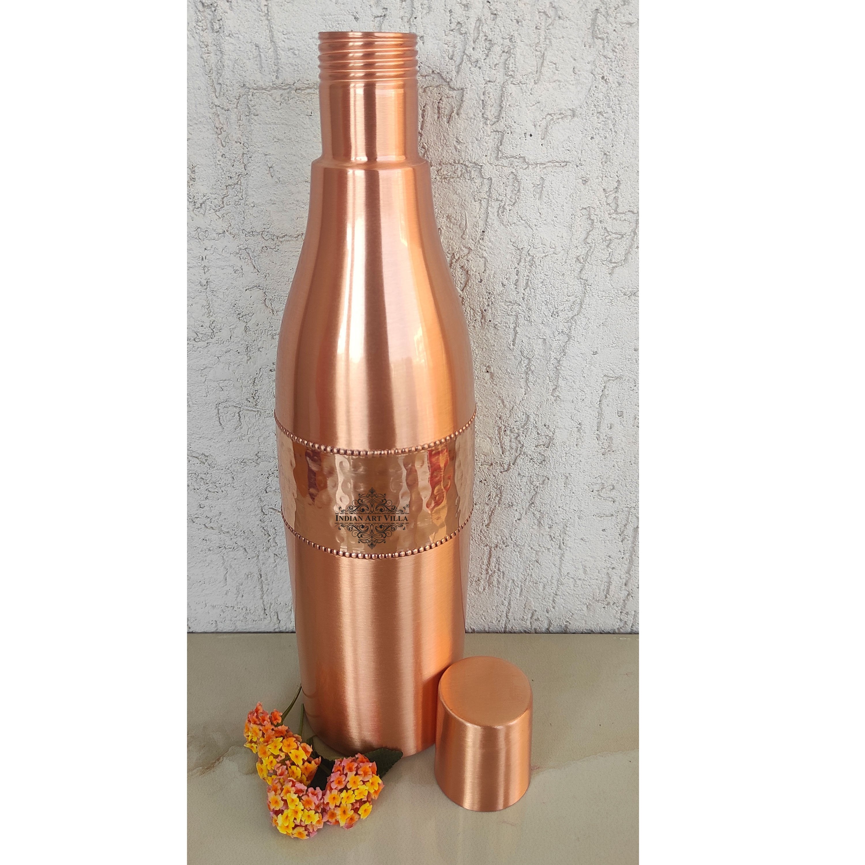 Copper Drinkware Bottle with Champagne Style and Lacquer Coating