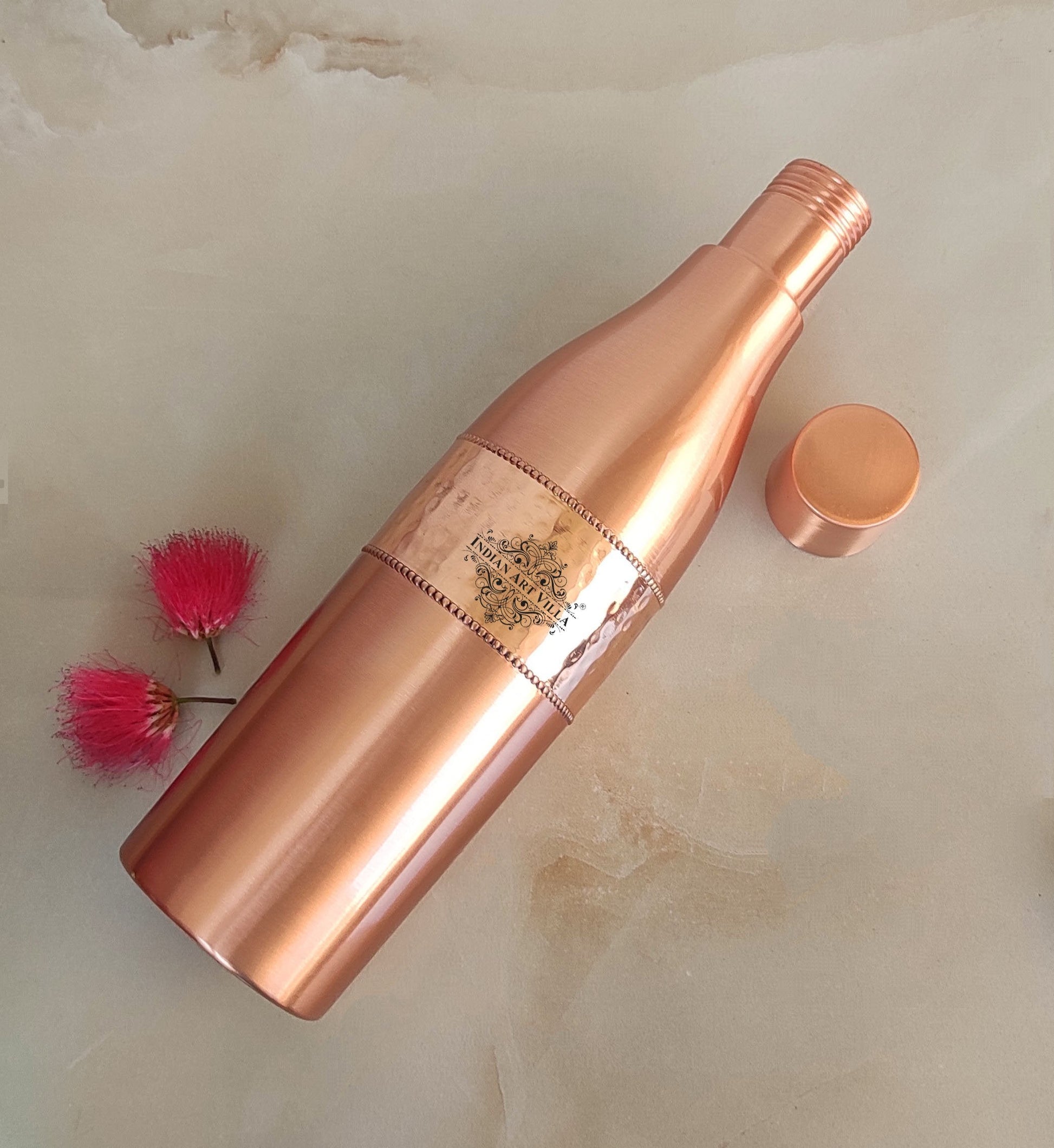 Copper Drinkware Bottle with Champagne Style and Lacquer Coating