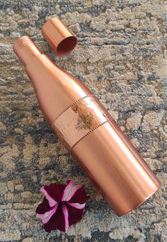 Copper Drinkware Bottle with Champagne Style and Lacquer Coating