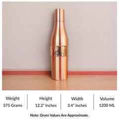 Copper Drinkware Bottle with Champagne Style and Lacquer Coating