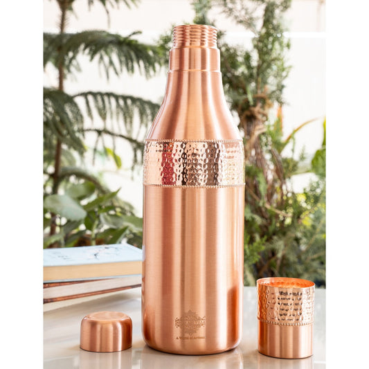 Copper Drinkware Bottle with Champagne Style and Lacquer Coating