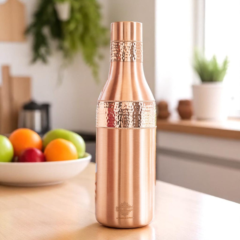 Copper Drinkware Bottle with Champagne Style and Lacquer Coating