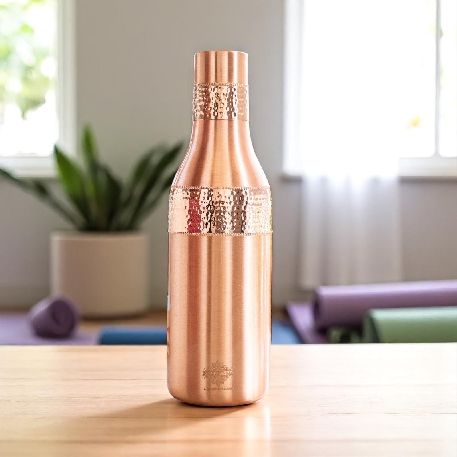Copper Drinkware Bottle with Champagne Style and Lacquer Coating