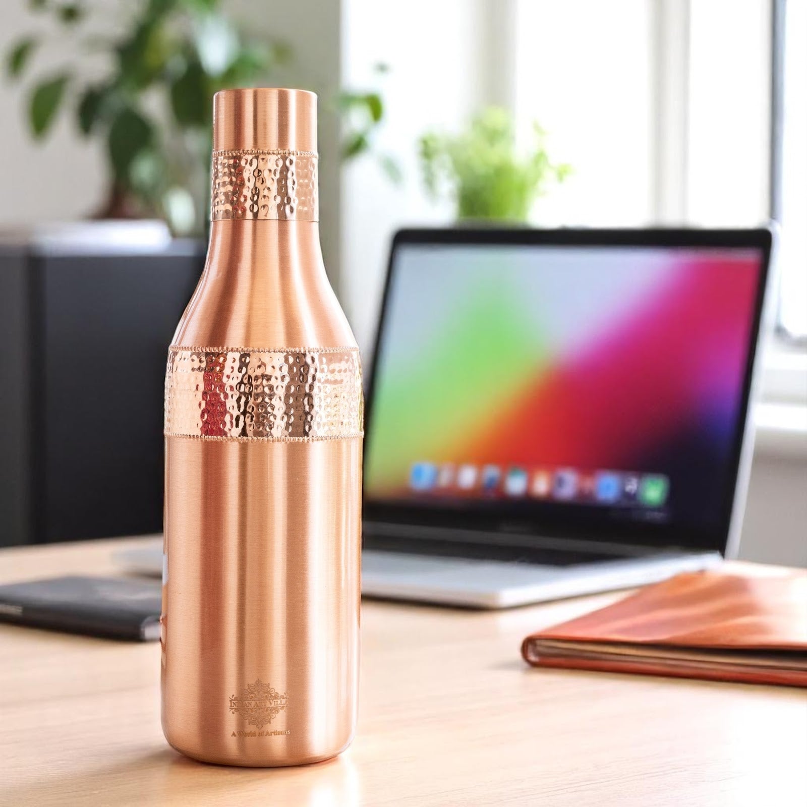 Copper Drinkware Bottle with Champagne Style and Lacquer Coating