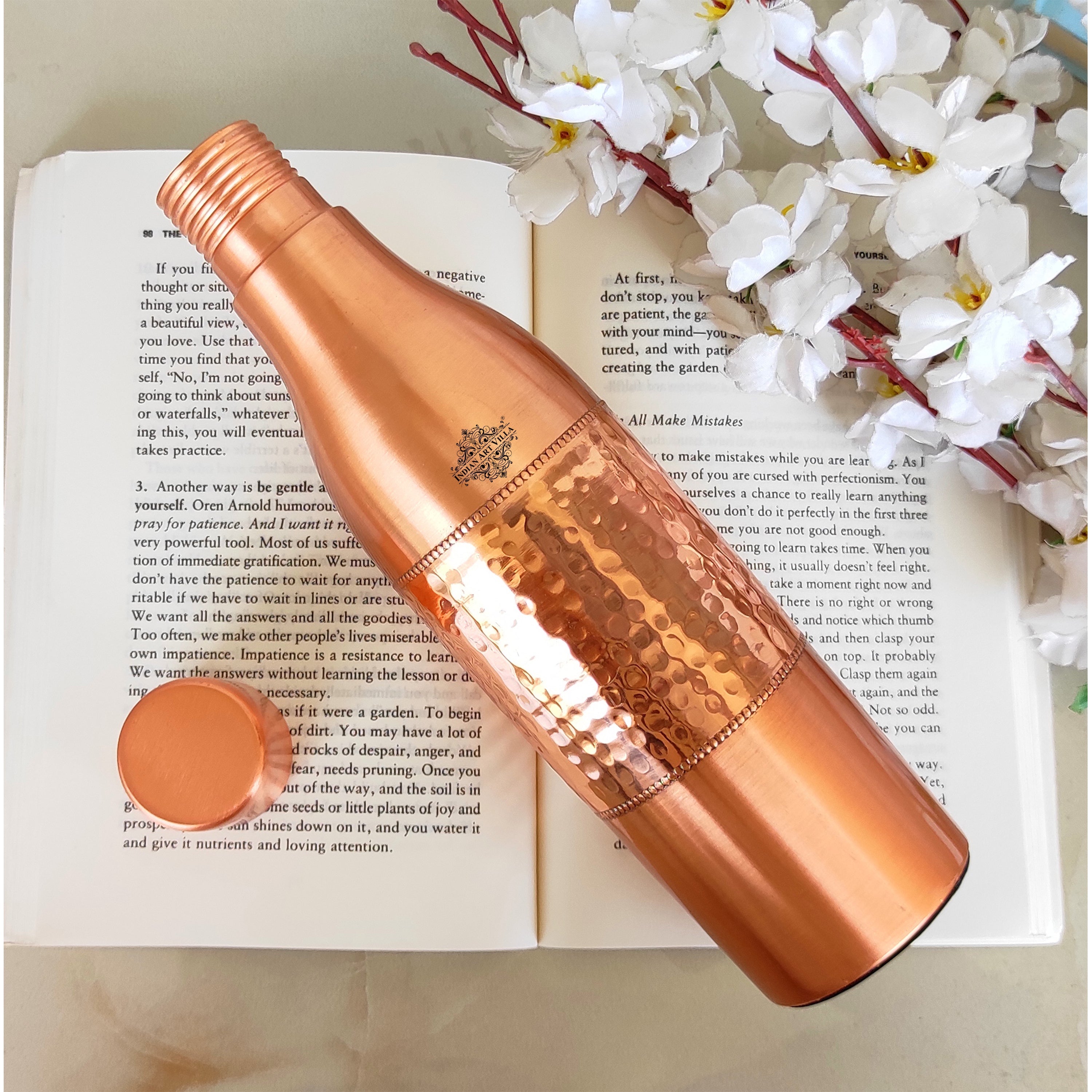 Copper Drinkware Bottle with Champagne Style and Lacquer Coating