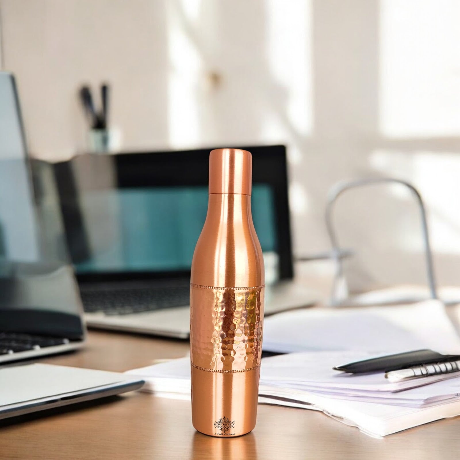 Copper Drinkware Bottle with Champagne Style and Lacquer Coating