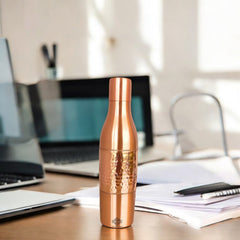 Copper Drinkware Bottle with Champagne Style and Lacquer Coating